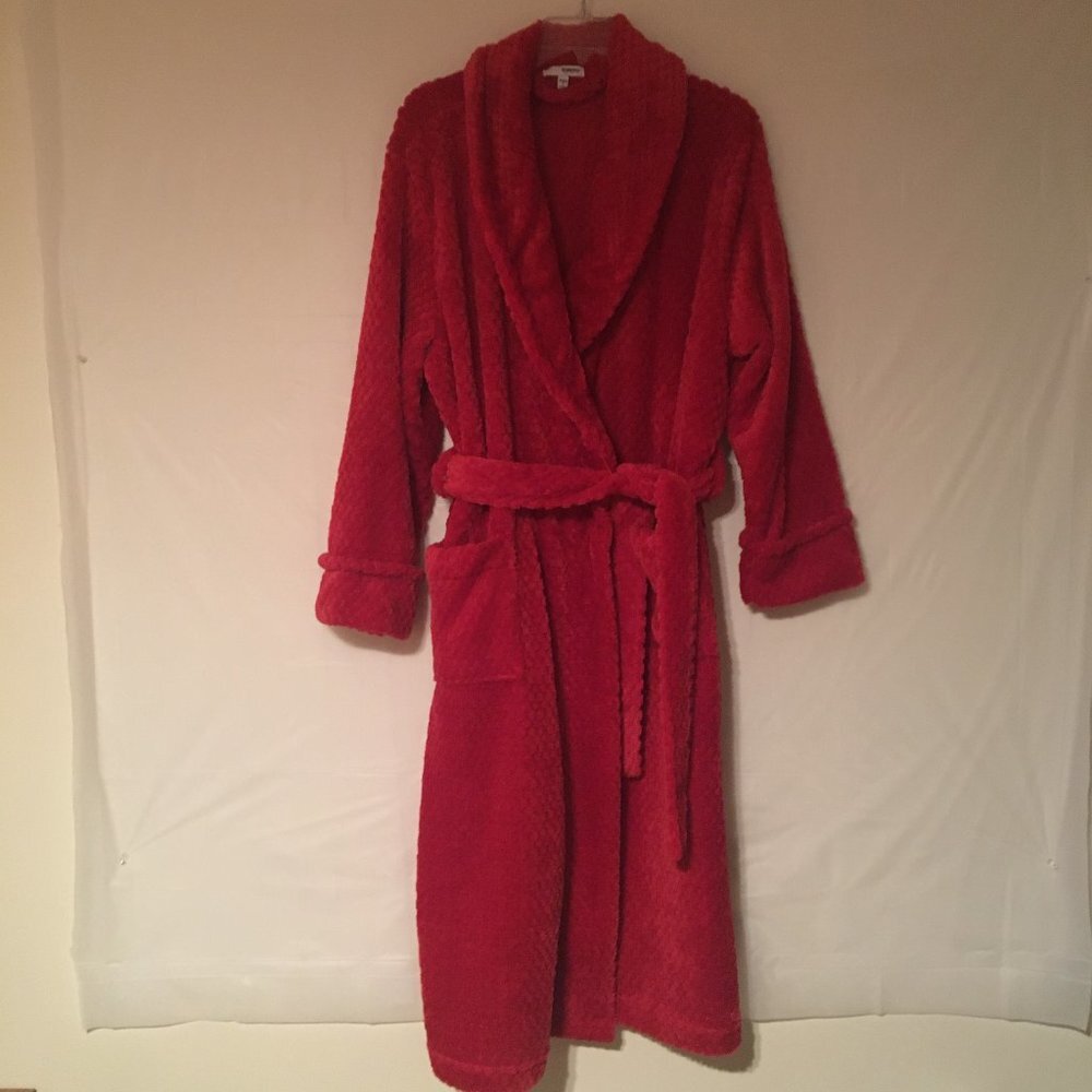 SONOMA Red Faux Fur Belted Robe Small NWOT